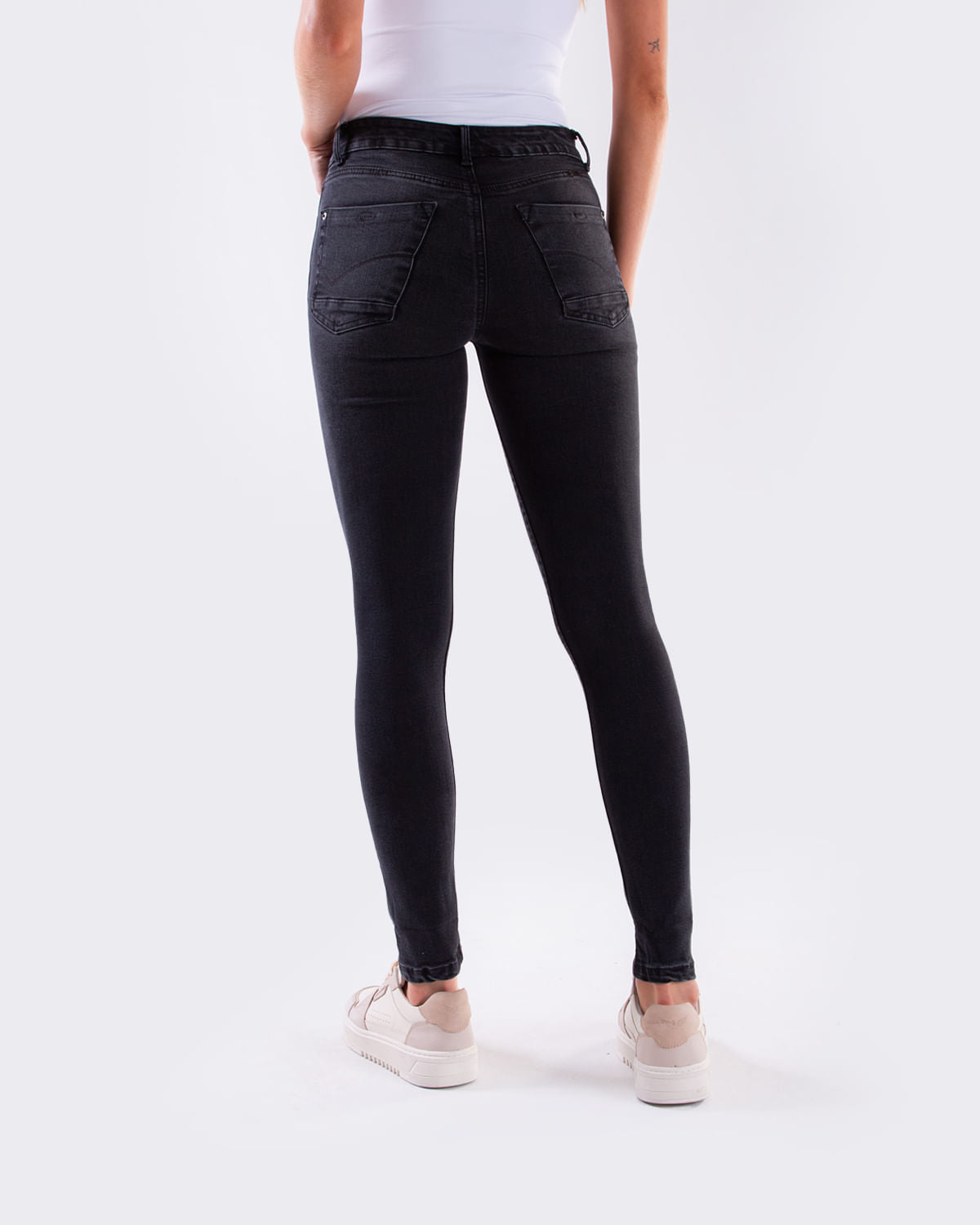Jean Dama Oxford 041346 Tiro Medio Negro