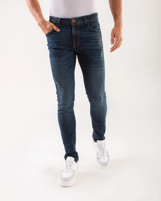 Jean Hombre Oxford 011908 Slim Fit Azul Oscuro