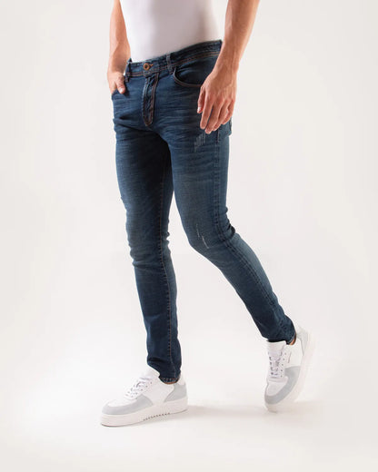 Jean Hombre Oxford 011908 Slim Fit Azul Oscuro