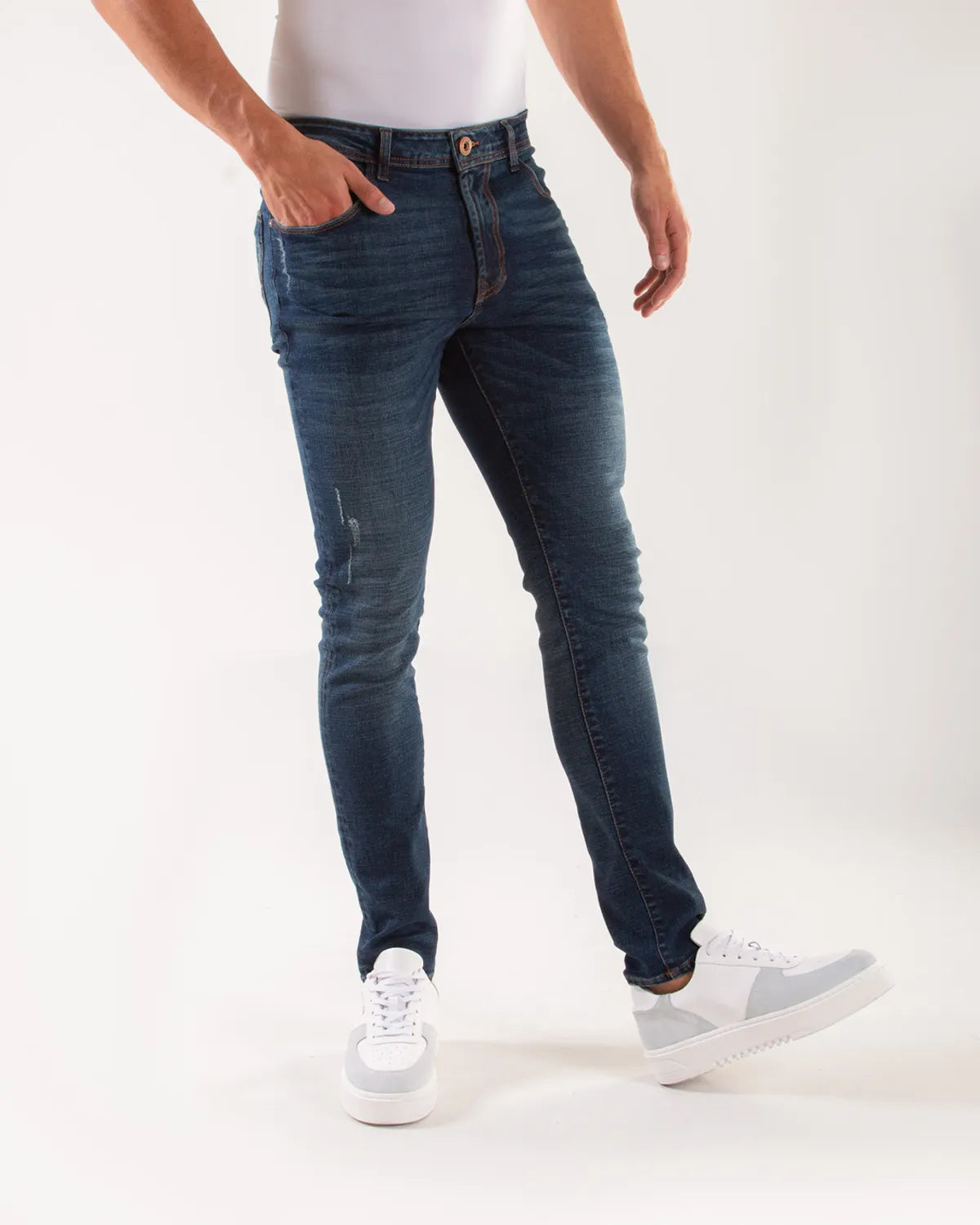 Jean Hombre Oxford 011908 Slim Fit Azul Oscuro