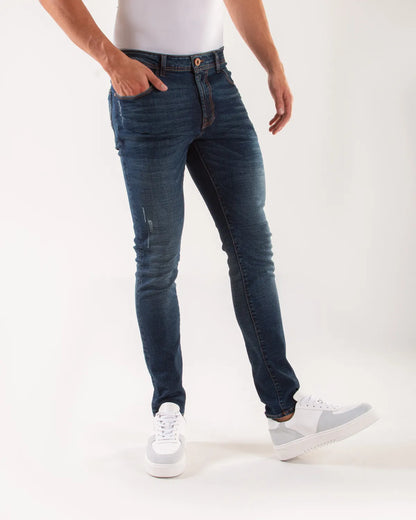 Jean Hombre Oxford 011908 Slim Fit Azul Oscuro