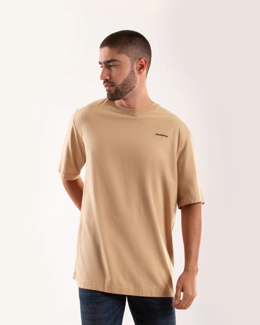 Camiseta Cuello Redondo Oxford 333607 Oversized Kaqui