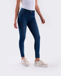 Jean Dama Oxford 041359 Tiro Alto Azul Medio