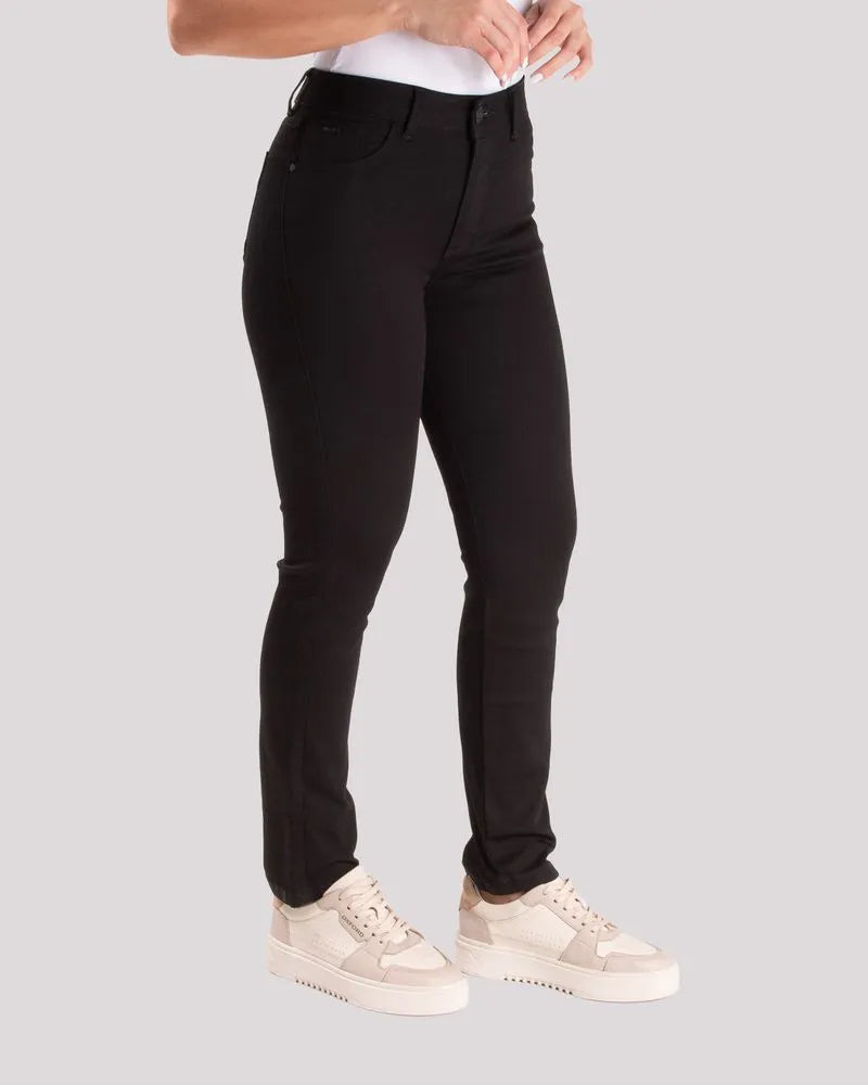 Jean Dama Oxford 041427 Tiro Alto Negro