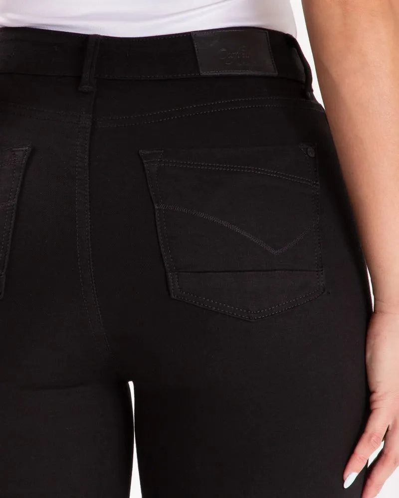 Jean Dama Oxford 041427 Tiro Alto Negro