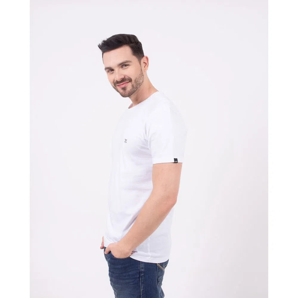 Camiseta Cuello Redondo Oxford 333426 Blanco