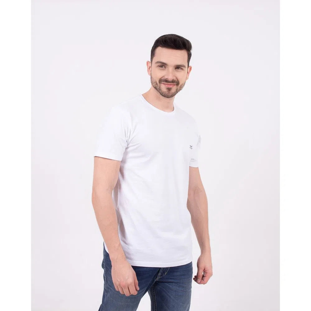 Camiseta Cuello Redondo Oxford 333426 Blanco