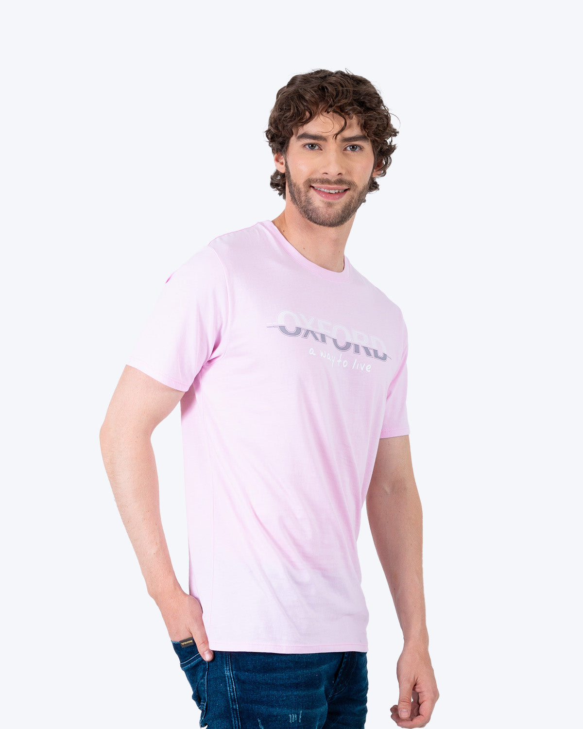 Camiseta Cuello Redondo Oxford 333532 Rosado