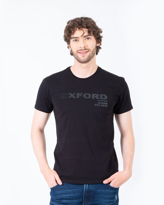 Camiseta Cuello Redondo Oxford 333562 Negro