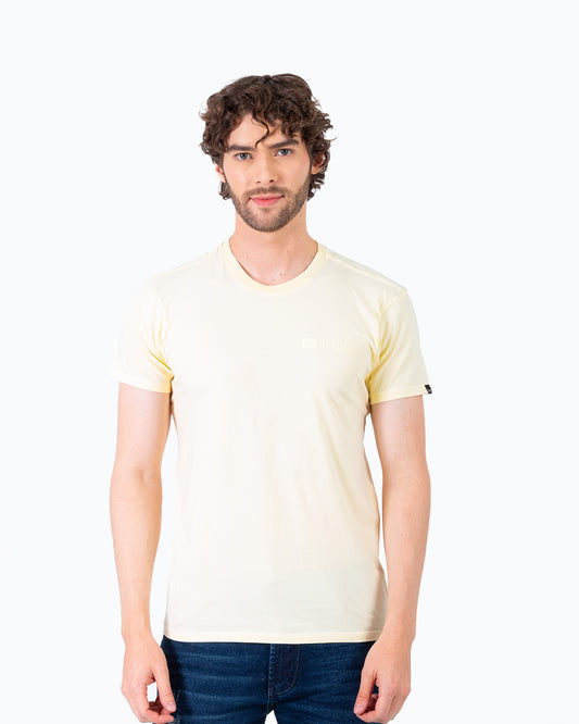 Camiseta Cuello Redondo Oxford 333591 Amarillo Claro