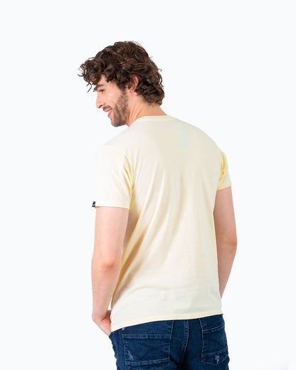 Camiseta Cuello Redondo Oxford 333591 Amarillo Claro