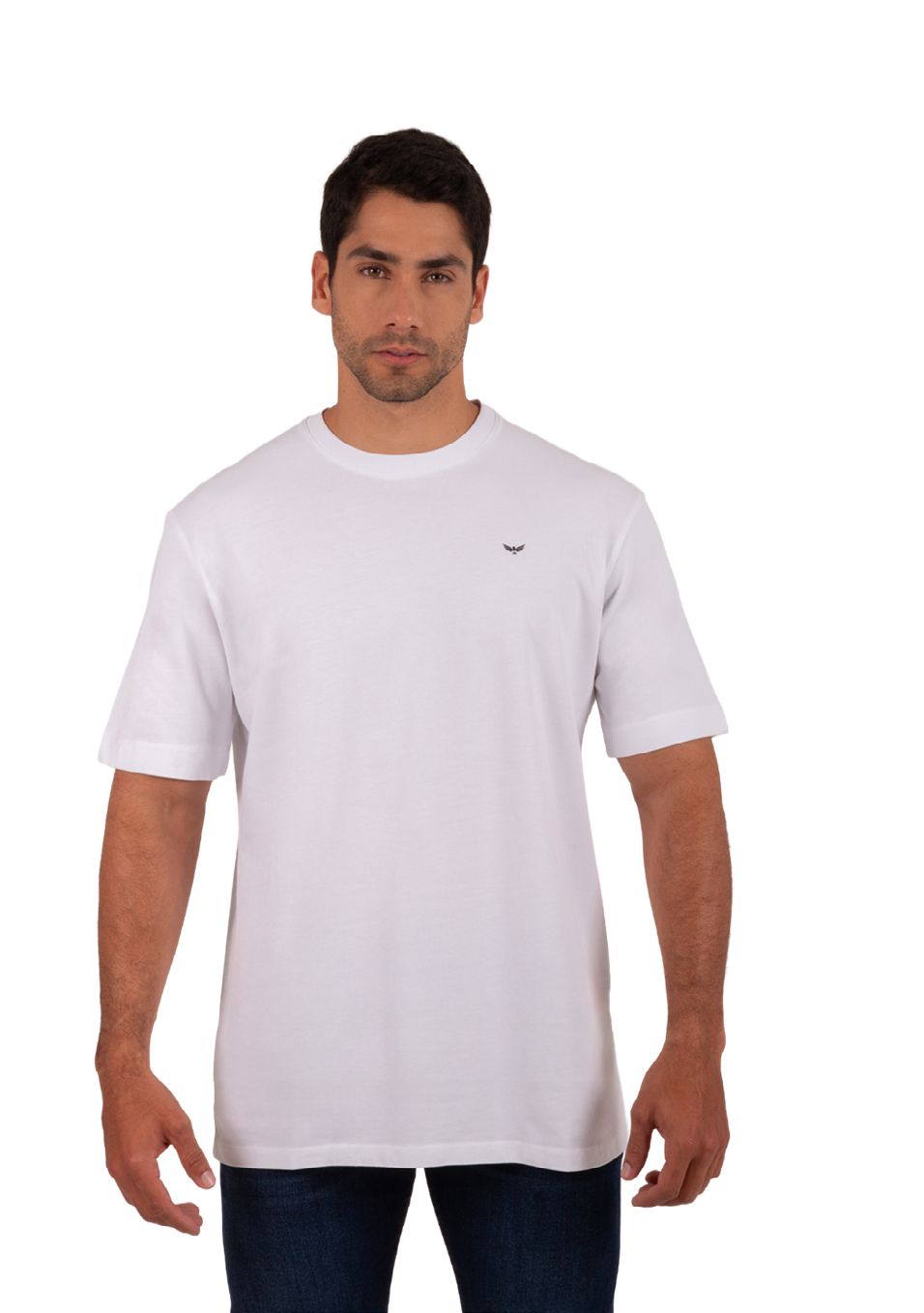 Camiseta Cuello Redondo Oxford 333665 Oversized Blanco
