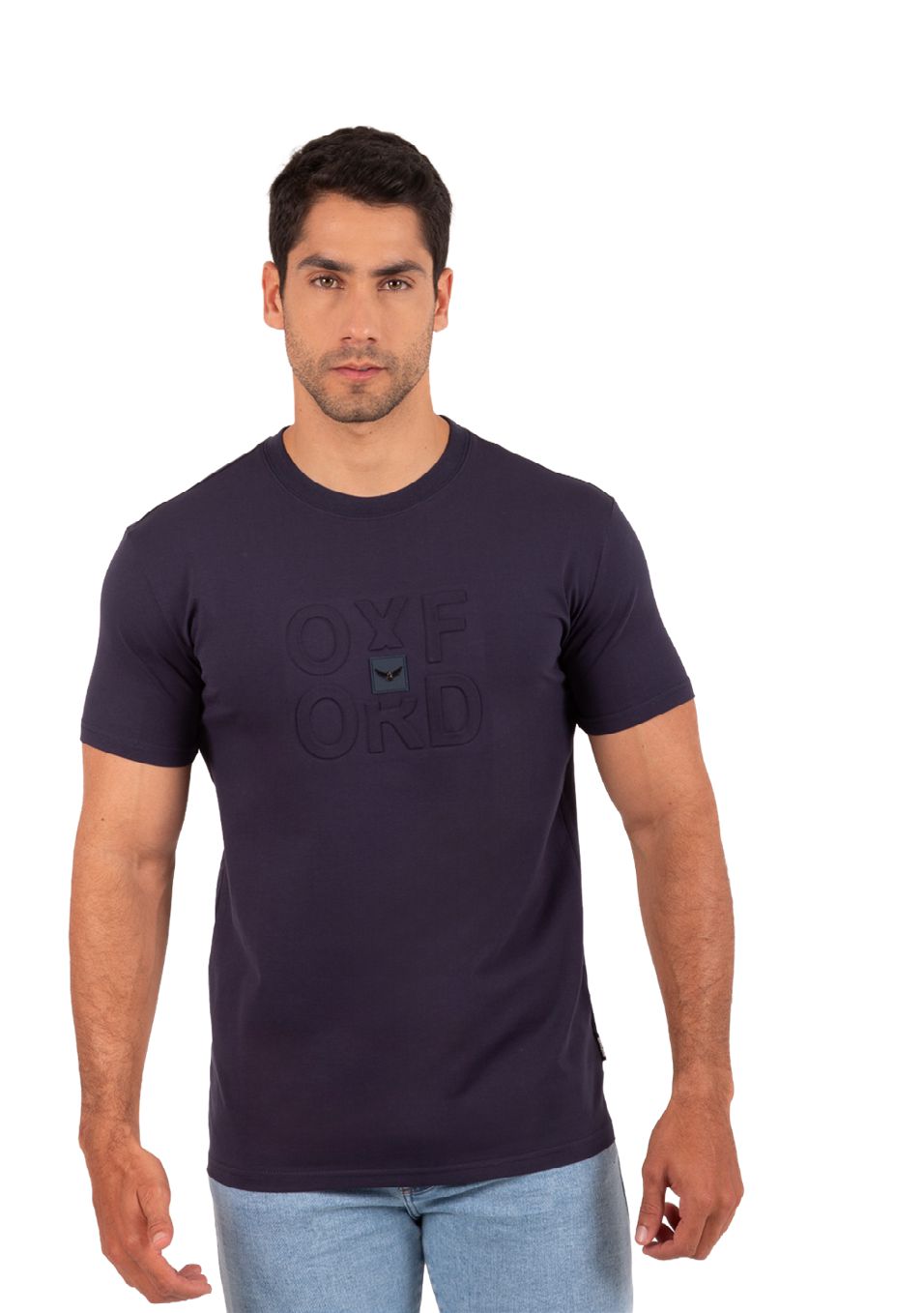 Camiseta Cuello Redondo Oxford 333678 Azul Oscuro