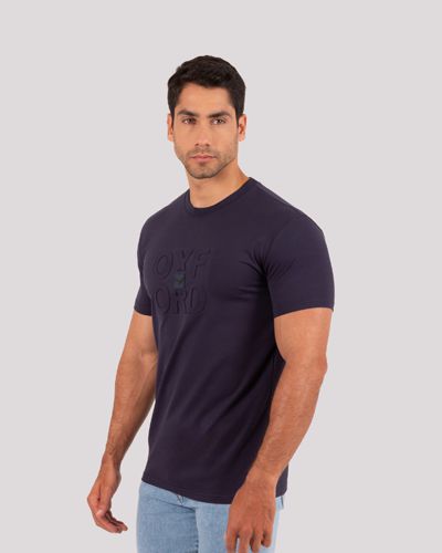 Camiseta Cuello Redondo Oxford 333678 Azul Oscuro