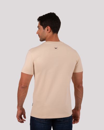Camiseta Cuello Redondo Oxford 333689 Beige