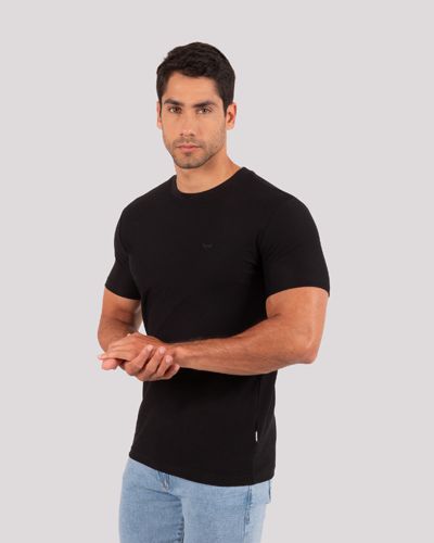 Camiseta Cuello Redondo Oxford 333690 Negro