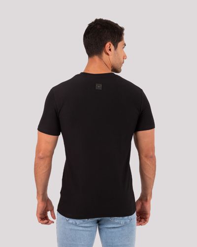 Camiseta Cuello Redondo Oxford 333690 Negro