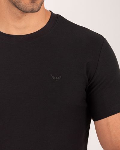 Camiseta Cuello Redondo Oxford 333690 Negro