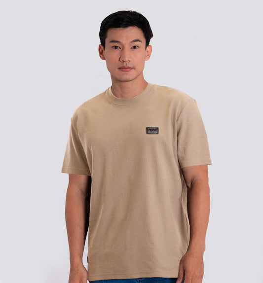 Camiseta Cuello Redondo Oxford 333730 Beige Oscuro