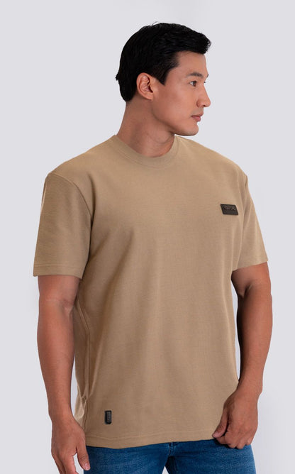 Camiseta Cuello Redondo Oxford 333730 Beige Oscuro