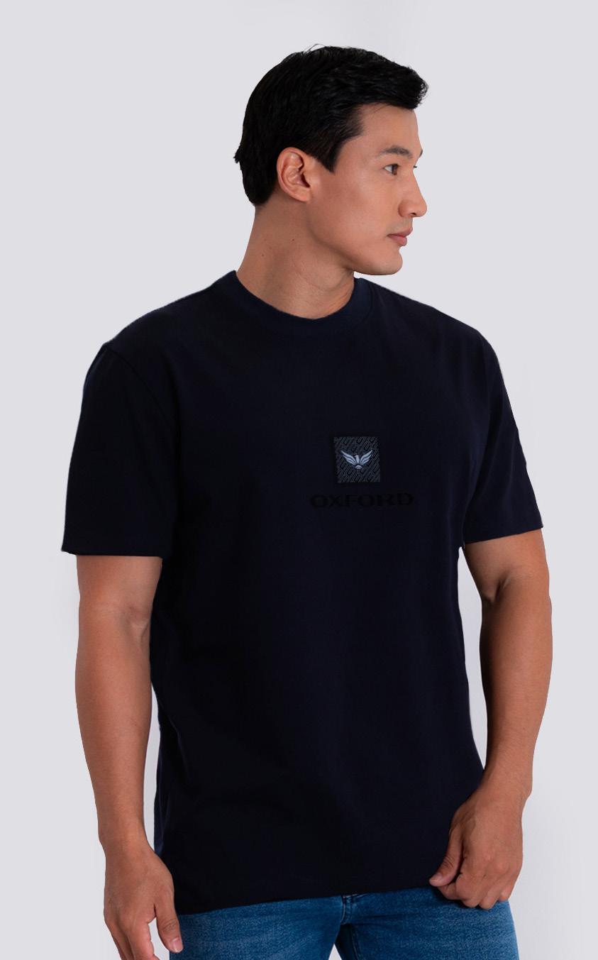 Camiseta Cuello Redondo Oxford 333742 Azul Oscuro