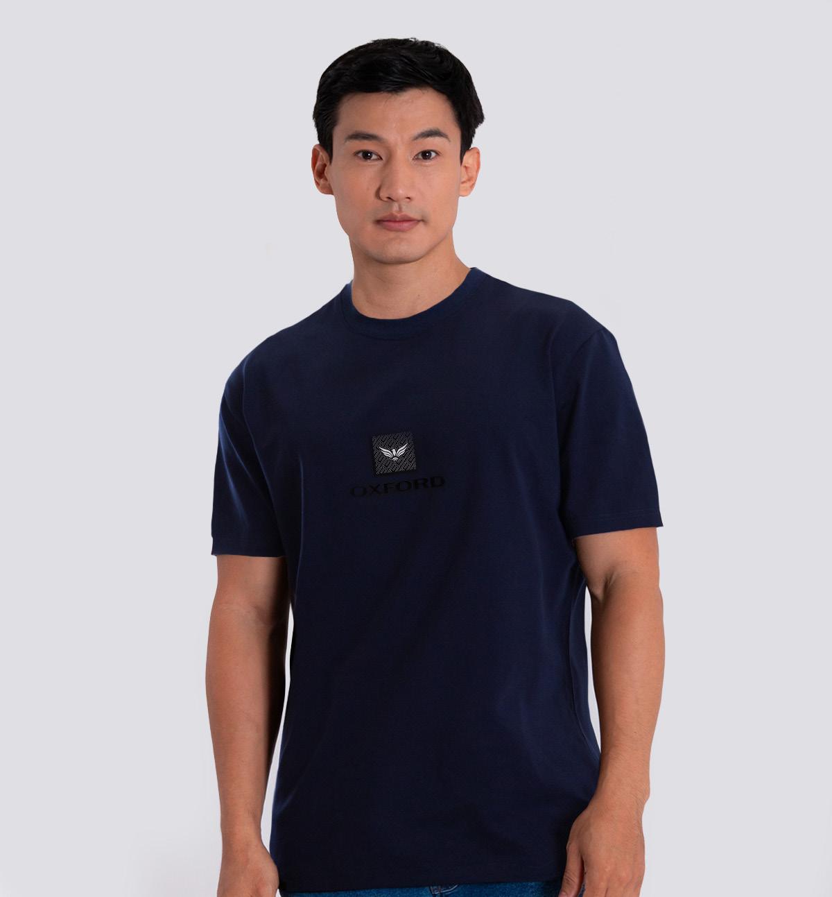 Camiseta Cuello Redondo Oxford 333742 Azul Oscuro