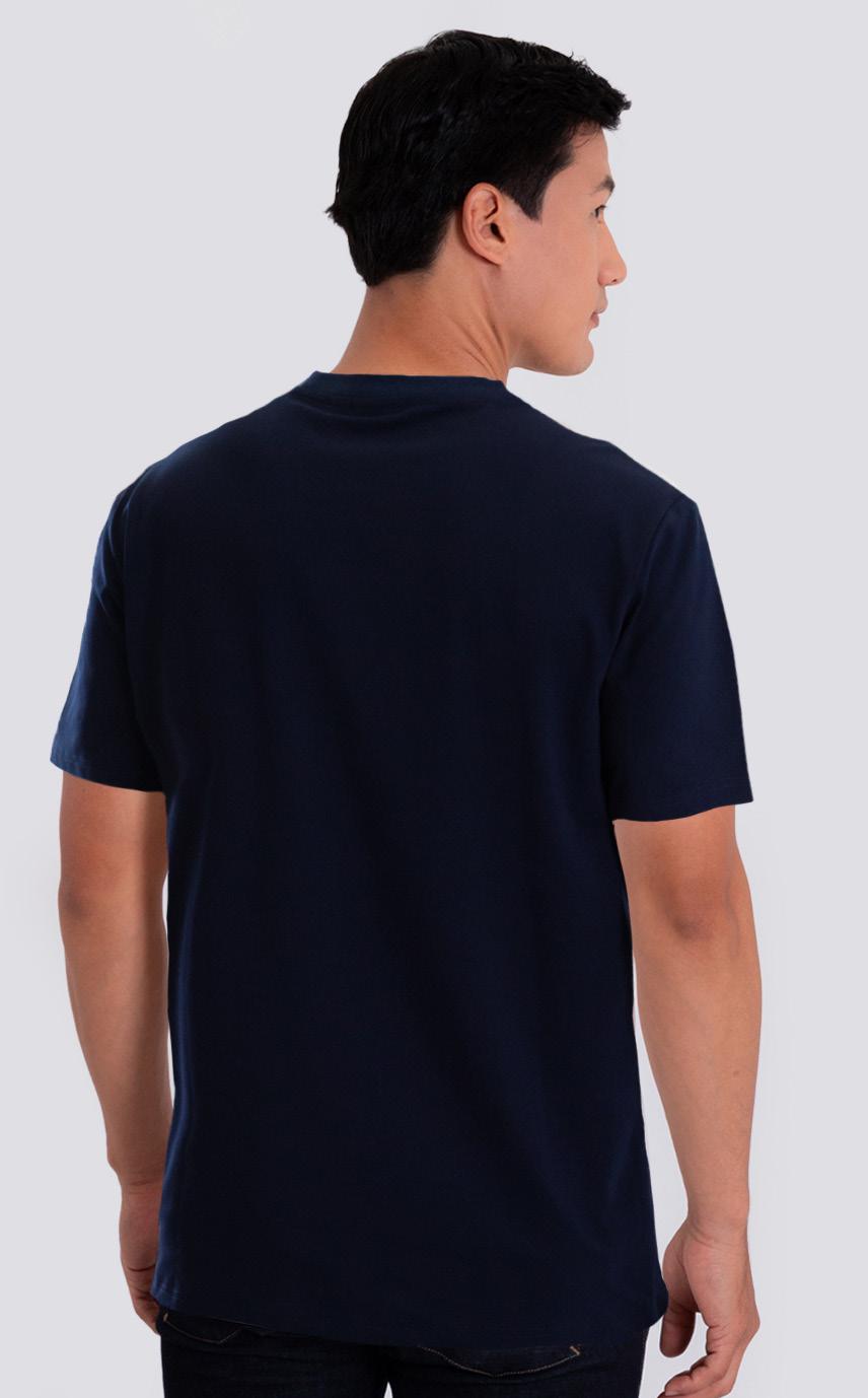 Camiseta Cuello Redondo Oxford 333742 Azul Oscuro