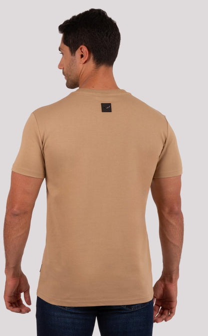 Camiseta Cuello Redondo Oxford 333748 Kaqui