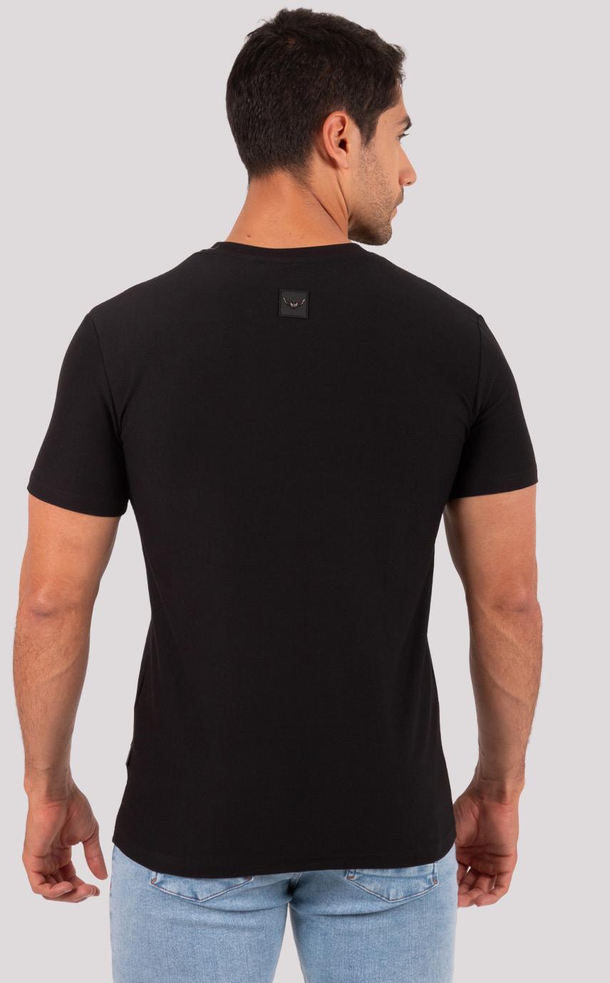 Camiseta Cuello Redondo Oxford 333750 Negro