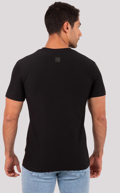 Camiseta Cuello Redondo Oxford 333750 Negro