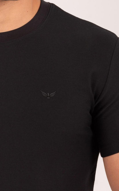 Camiseta Cuello Redondo Oxford 333750 Negro