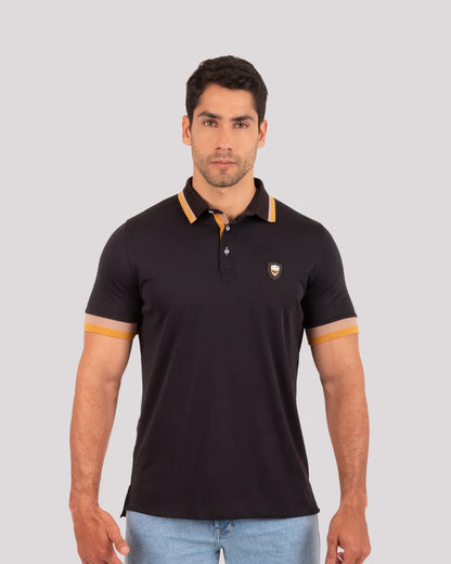 Camiseta Polo Oxford 022403 Negro