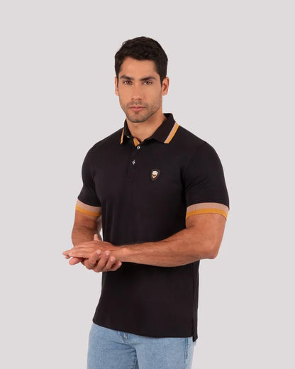 Camiseta Polo Oxford 022403 Negro