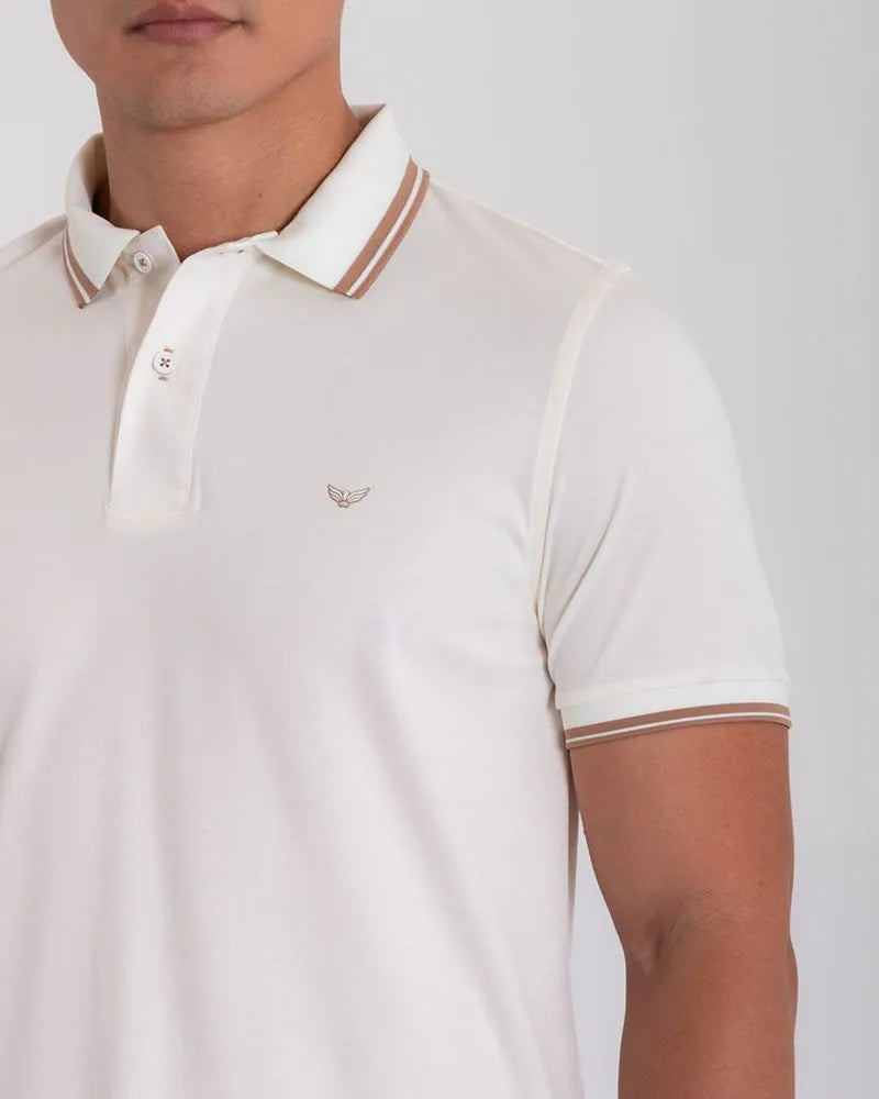 Camiseta Polo Oxford 022476 Crudo