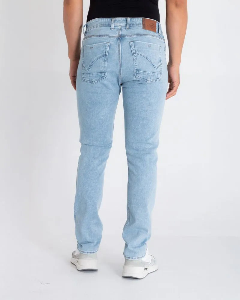 Jean Hombre Oxford 012065 Comfort Regular Azul Claro