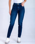 Jean Dama Oxford 041466 Tiro Medio Azul Medio Oscuro