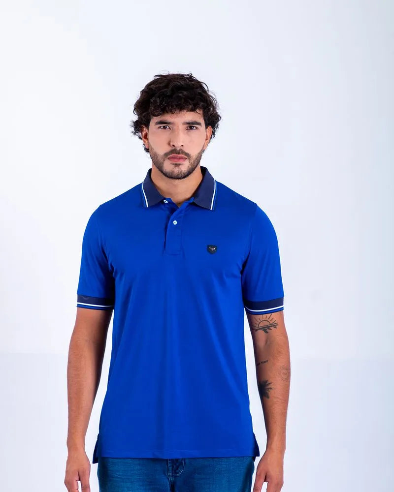 Camiseta Polo Oxford 022581 Azul Electrico