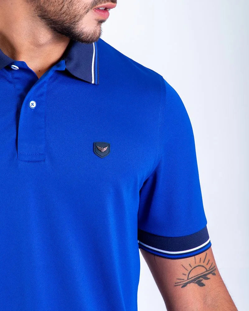 Camiseta Polo Oxford 022581 Azul Electrico