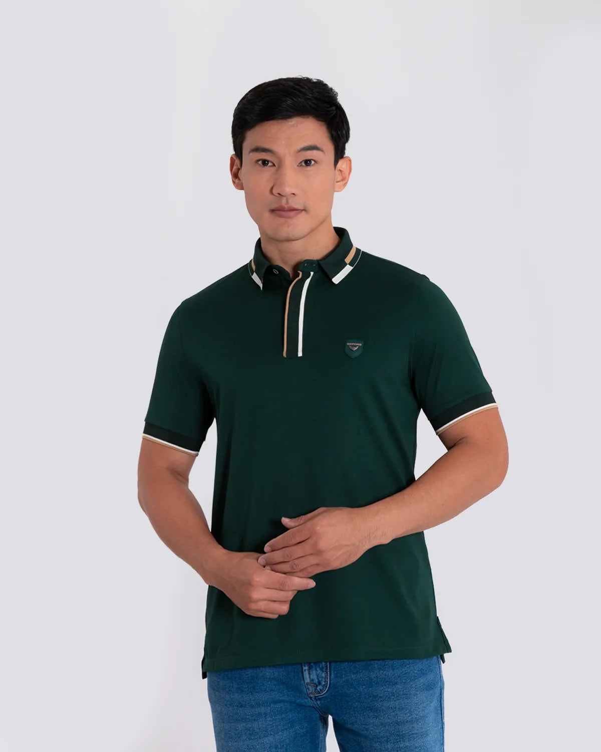 Camiseta Polo Oxford 022547 Verde