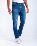 Jean Hombre Oxford 012134 Comfort Slim Azul Medio