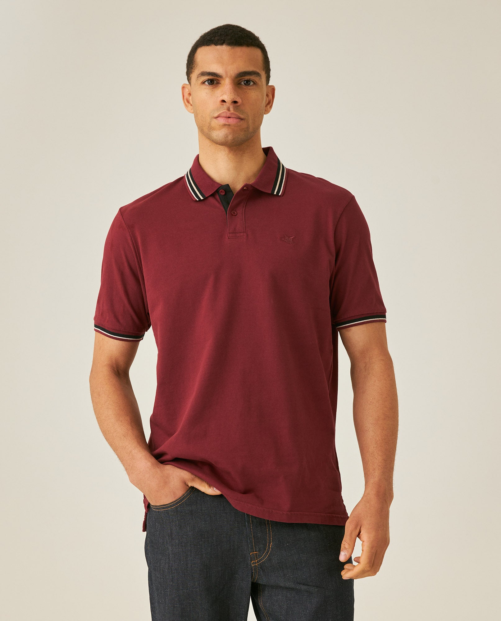 Camiseta Polo Chevignon 601H013 Slim Fit Rojo Zinfandel Oscuro