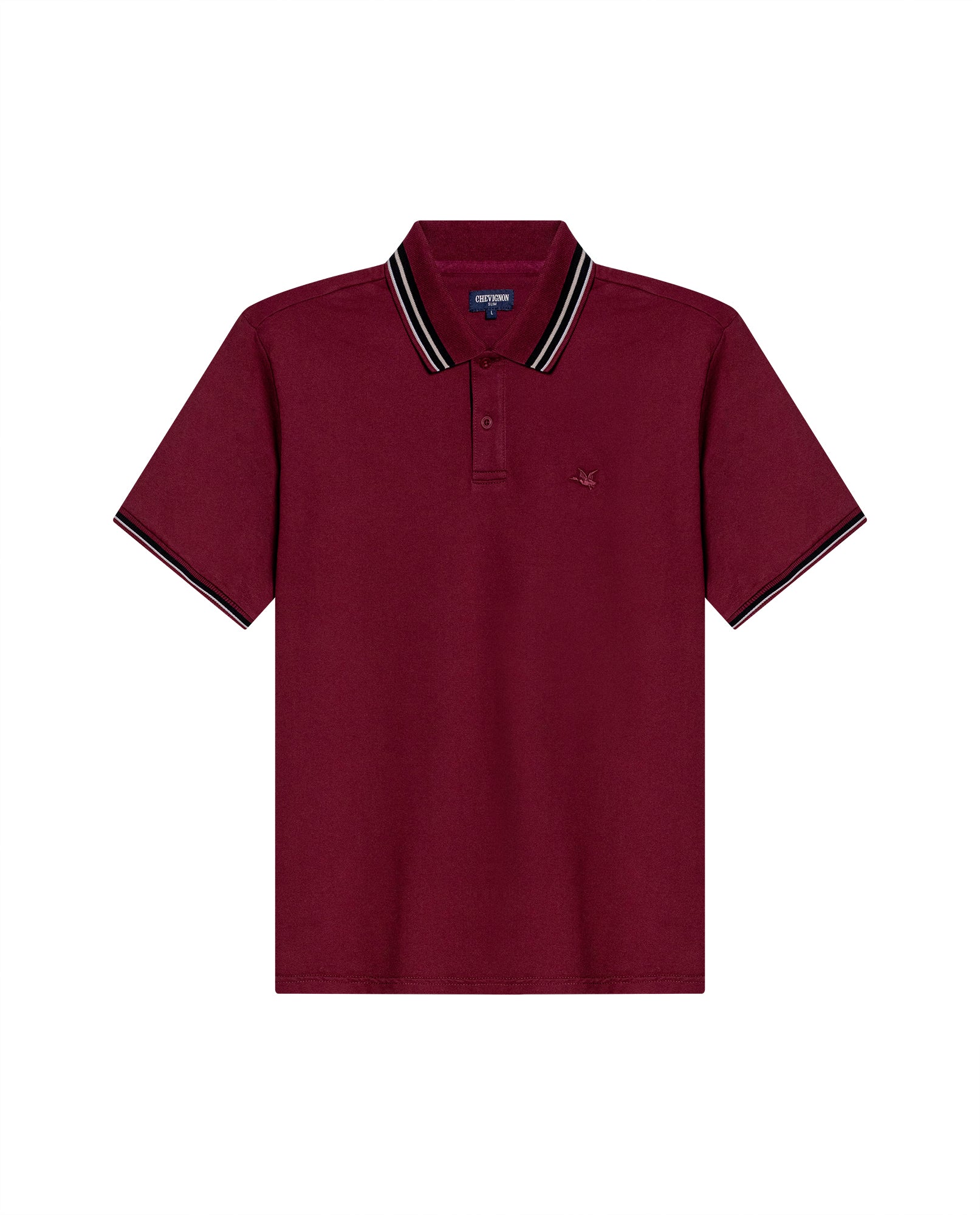 Camiseta Polo Chevignon 601H013 Slim Fit Rojo Zinfandel Oscuro