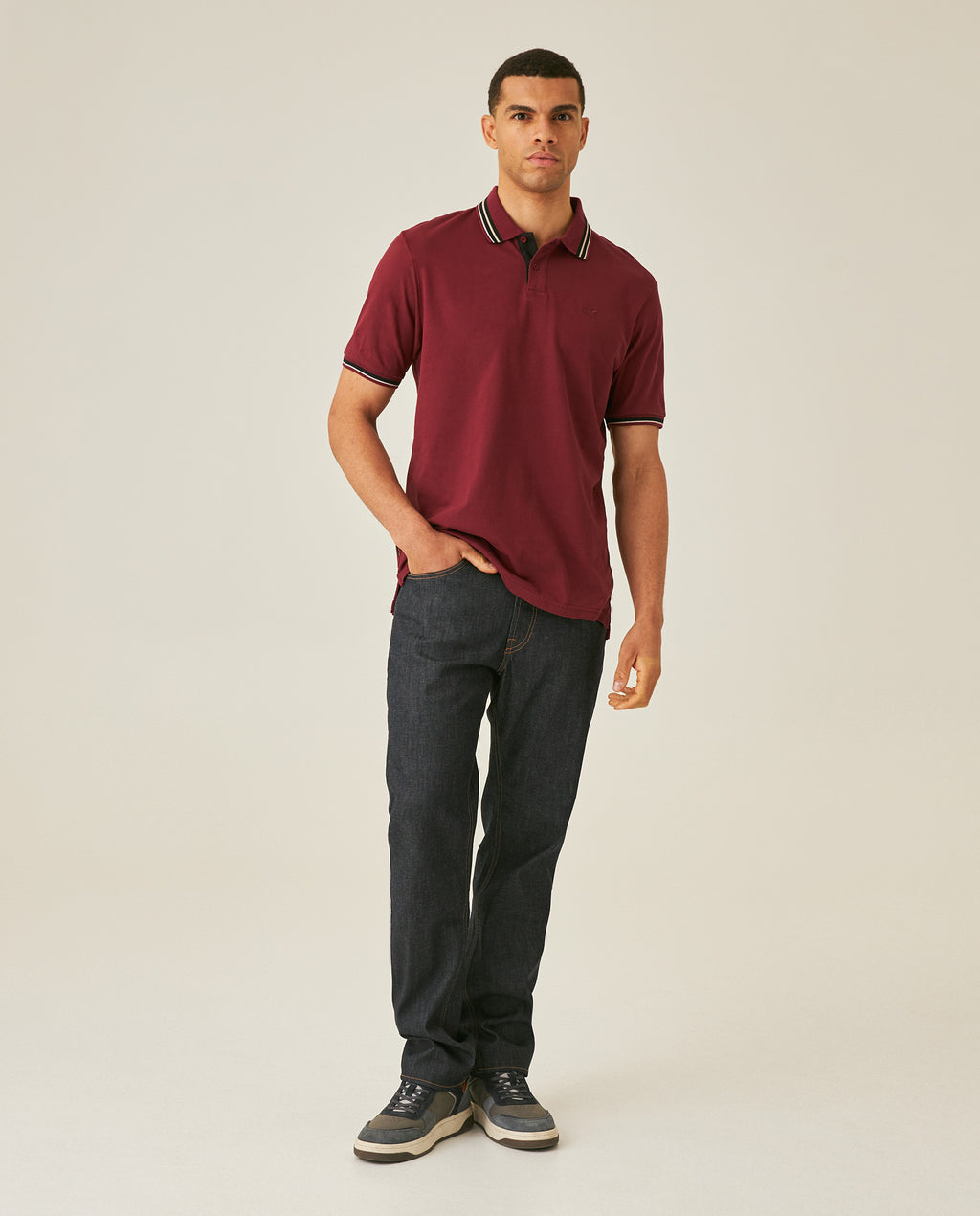 Camiseta Polo Chevignon 601H013 Slim Fit Rojo Zinfandel Oscuro