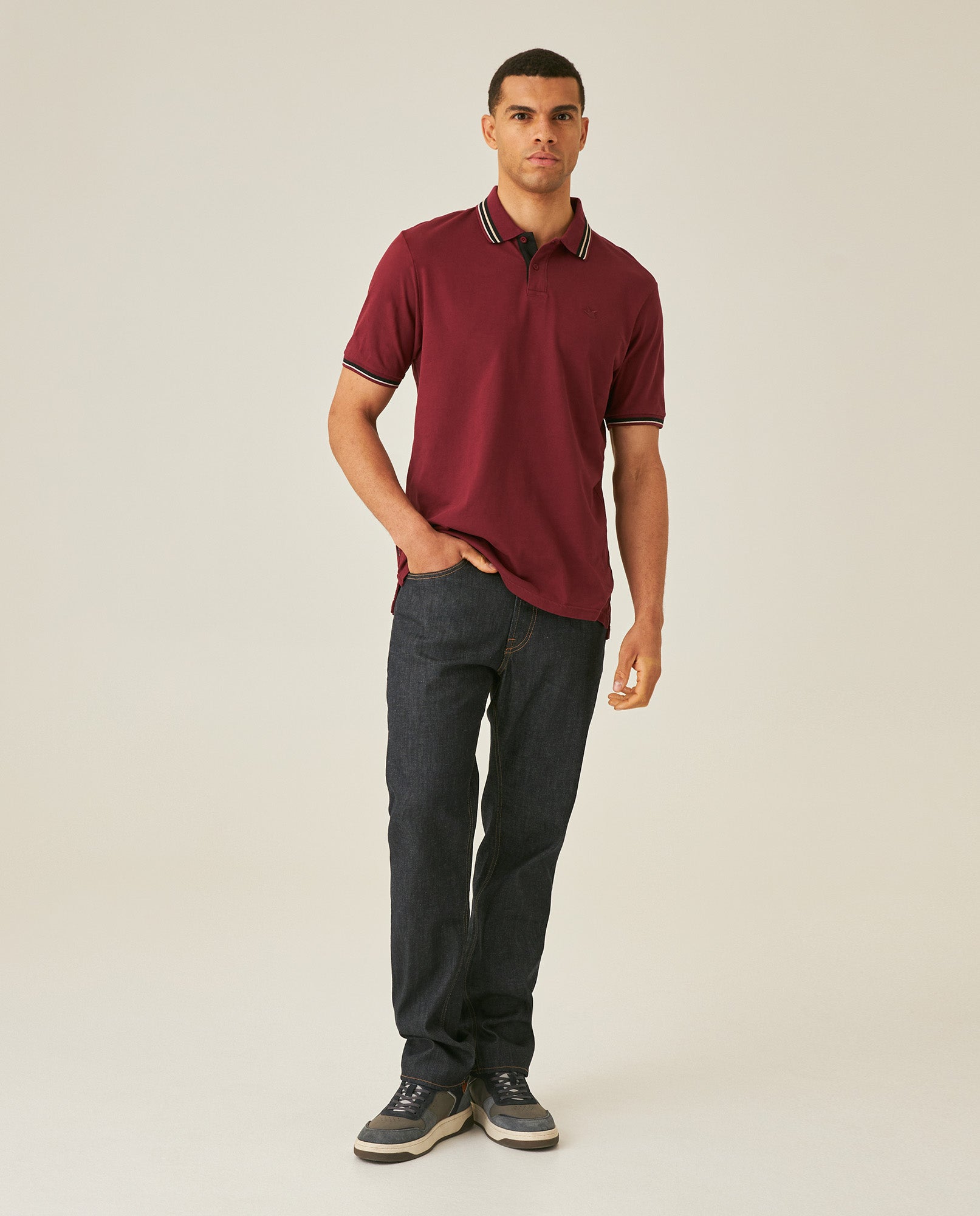 Camiseta Polo Chevignon 601H013 Slim Fit Rojo Zinfandel Oscuro