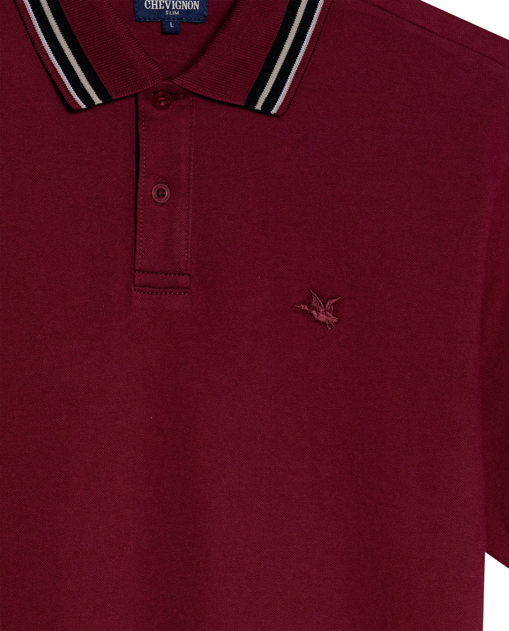 Camiseta Polo Chevignon 601H013 Slim Fit Rojo Zinfandel Oscuro