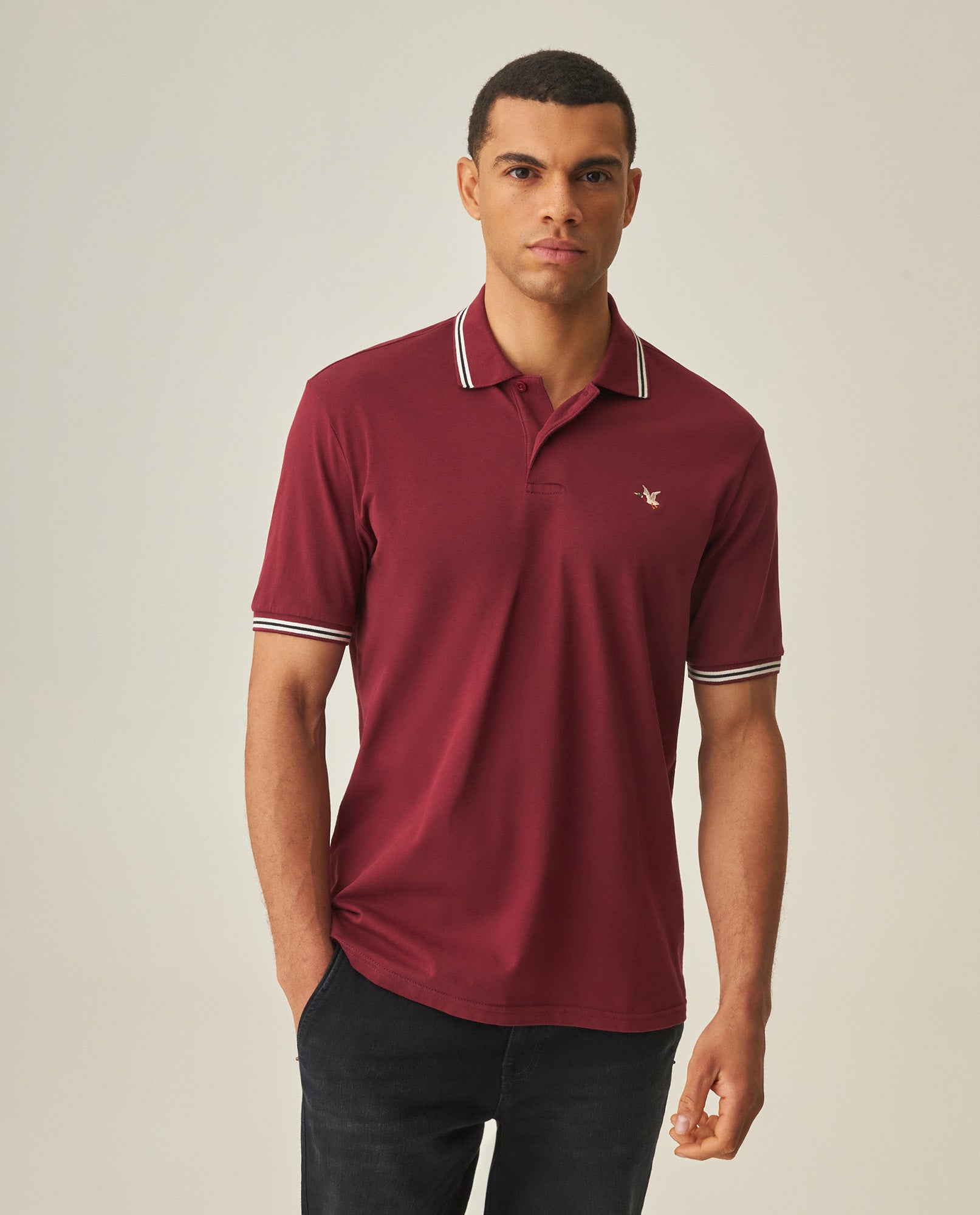 Camiseta Polo Chevignon 602H008 Classic Fit Rojo Zinfandel Oscuro