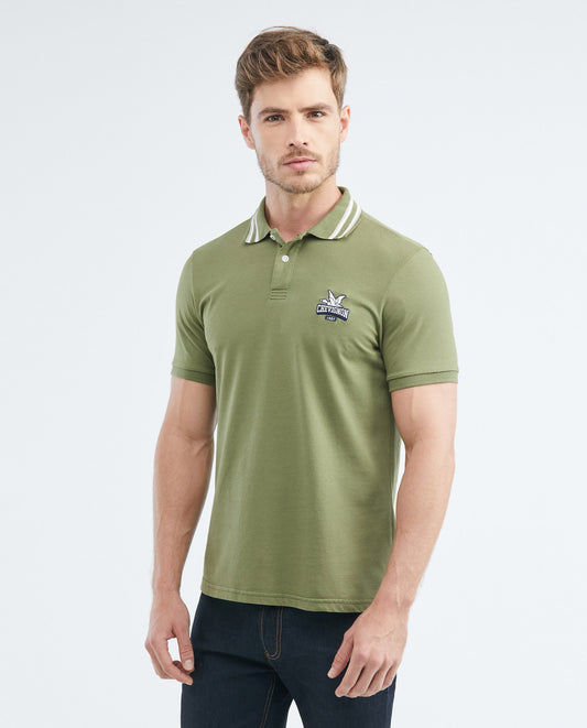Camiseta Polo Chevignon 609E028 Slim Fit Verde Aceituna