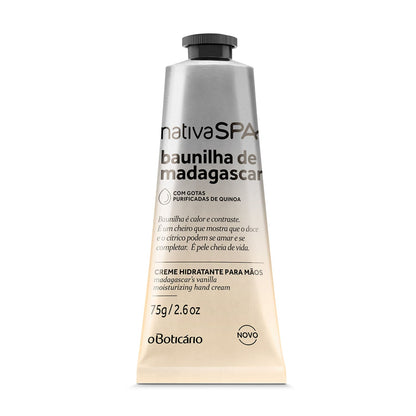 Oboticario Nativa Spa Crema Hidratante Para Manos Vainilla De Madagascar 75G