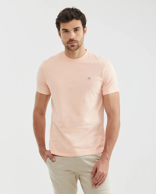 Camiseta Cuello Redondo Chevignon 641F001 Slim Fit Rosa Tropical Claro