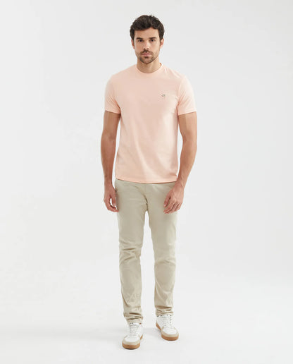Camiseta Cuello Redondo Chevignon 641F001 Slim Fit Rosa Tropical Claro